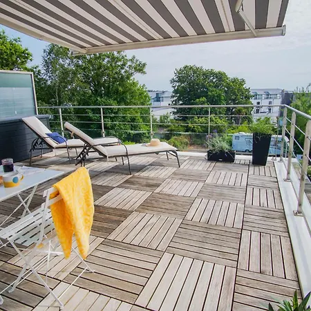 -la Terrasse- T2 Avec Terrasse Vue كونكارنو